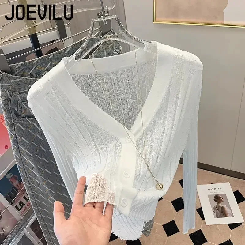 Трикотажный кардиган JOEVILU, женская тонкая одежда из вискозы, однотонные рубашки, короткое пальто, пара с юбкой, белая рубашка
Трикотажный кардиган JOEVILU, женская тонкая одежда из вискозы, однотонные рубашки, короткое пальто, пара с юбкой, белая рубашка