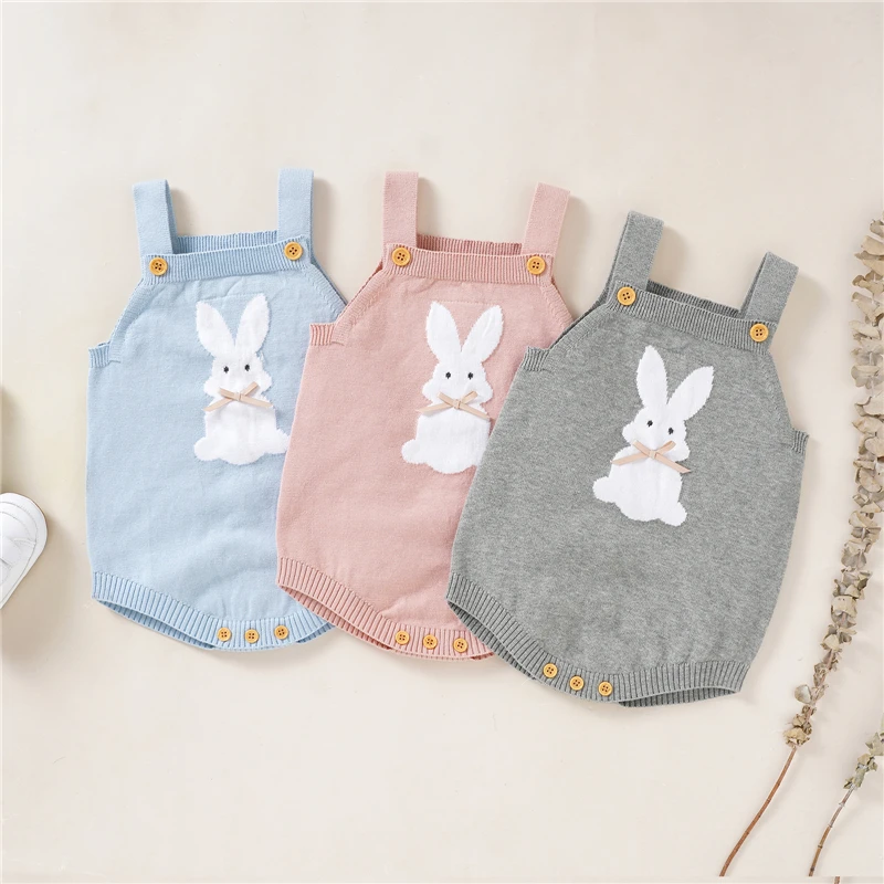 Baby Girls Boys Autumn Winter Romper Sleeveless Cartoon Rabbit Print Knitted Romper Baby Clothes Jumpsuit
Baby Girls Boys Autumn Winter Romper Sleeveless Cartoon Rabbit Print Knitted Romper Baby Clothes Jumpsuit