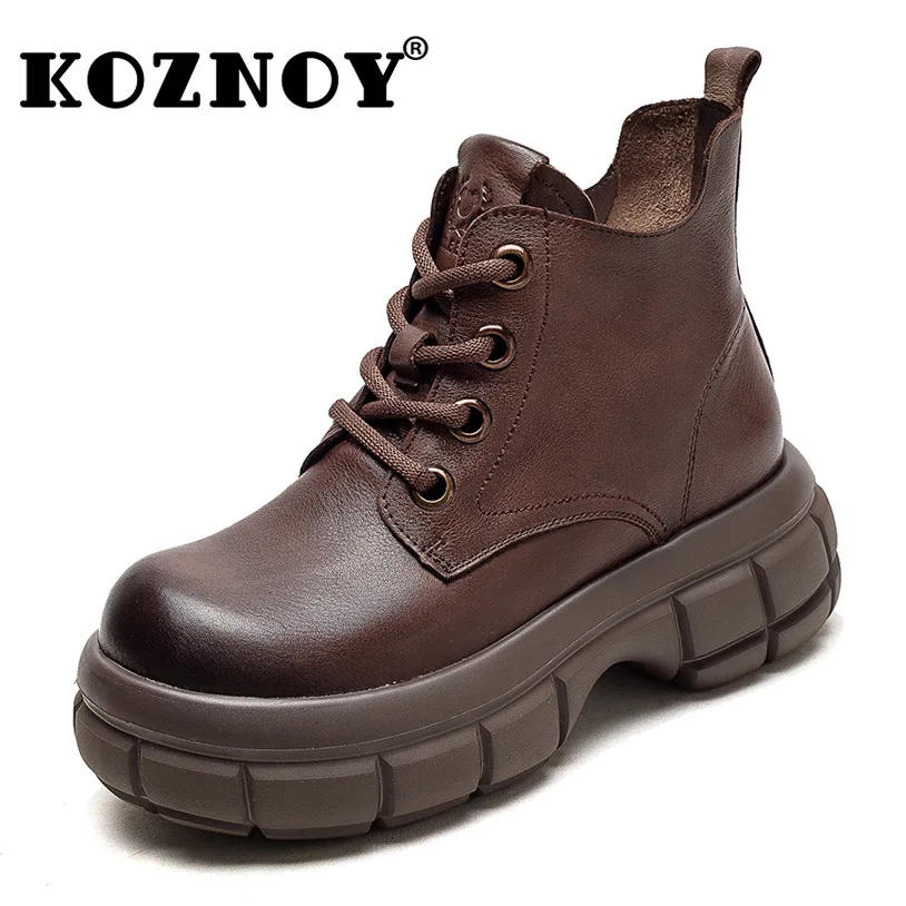 Koznoy Leather Shoe Women 5cm Natural Genuine Ankle Spring Booties Ethnic Retro Comfy Cowgirl Moccasins Platform Wedge Autumn
Koznoy Leather Shoe Women 5cm Natural Genuine Ankle Spring Booties Ethnic Retro Comfy Cowgirl Moccasins Platform Wedge Autumn