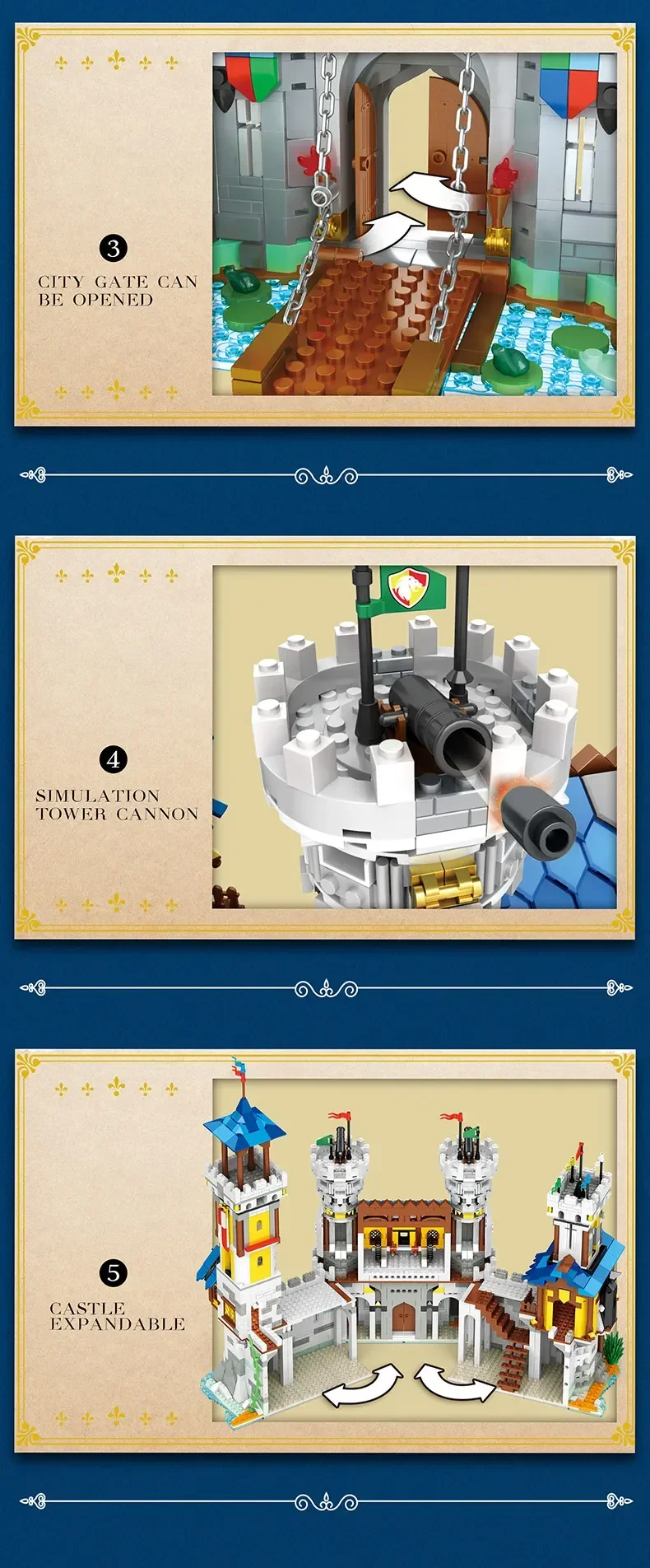 2722PCS Medieval Castle Building Blocks Model European Style City View MOC Bricks Toys Creative Desktop Decoration Toys For Kids 2722PCS Medieval Castle Building Blocks Model European Style City View MOC Bricks Toys Creative Desktop Decoration Toys For Kids