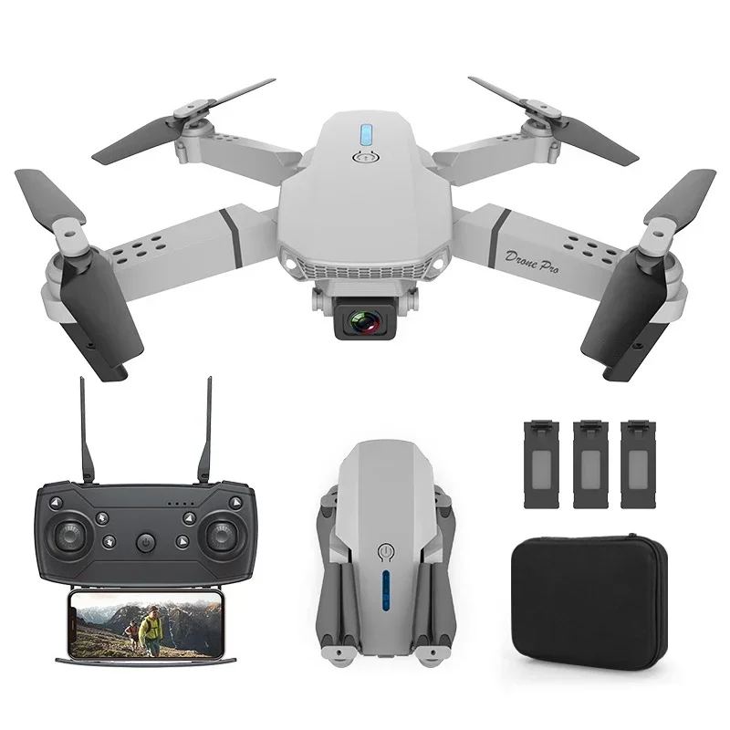 

NEW E88 Pro Drone Height Hold Wifi FPV RC Foldable Quadcopter Wide Angle HD 4K Dual Camera Dron Toys