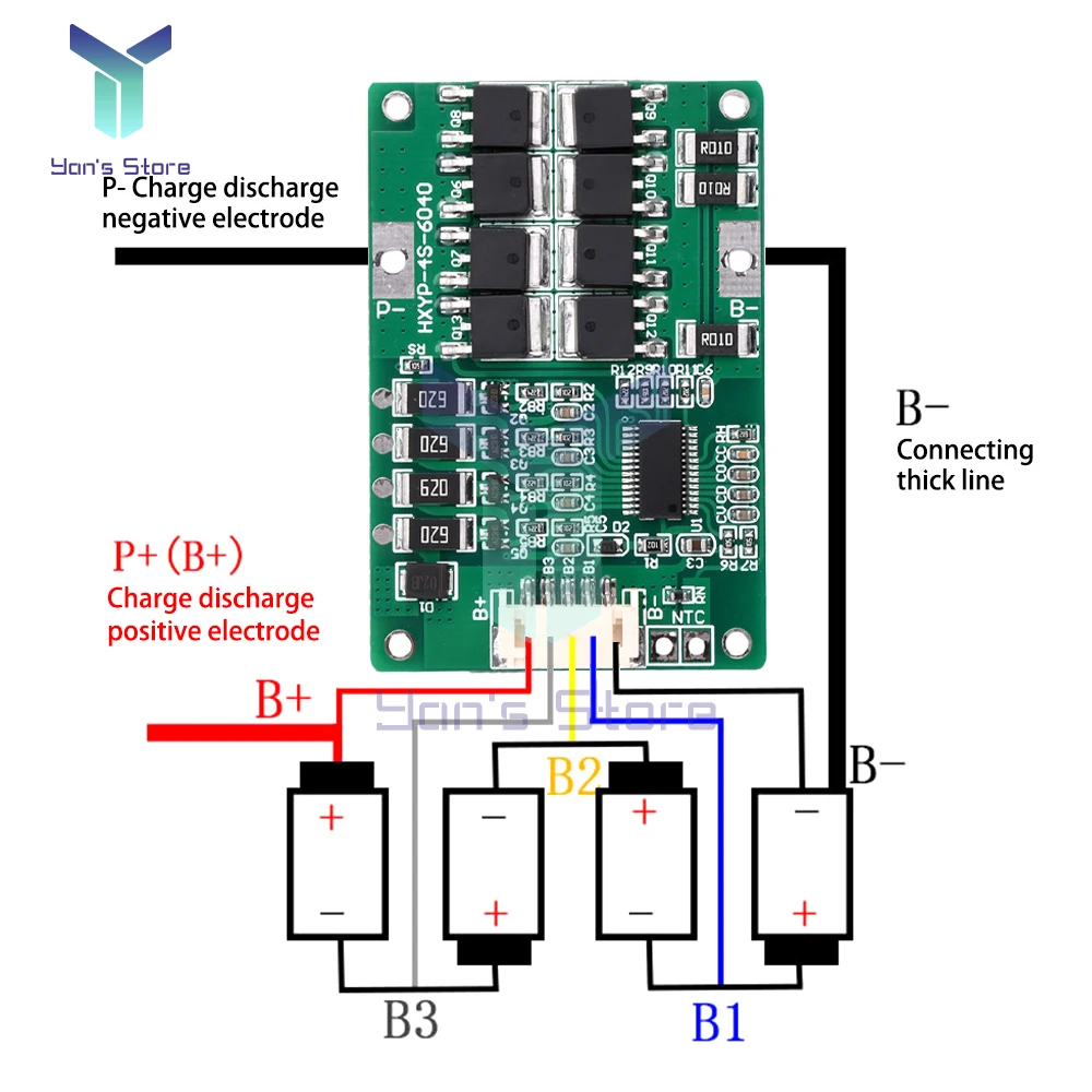 1Pcs 4S 3.2V 3.7V Lithium Iron Phosphate Battery Protection Board With Balanced 18650 Lithium Battery Protection Board 18A
1Pcs 4S 3.2V 3.7V Lithium Iron Phosphate Battery Protection Board With Balanced 18650 Lithium Battery Protection Board 18A