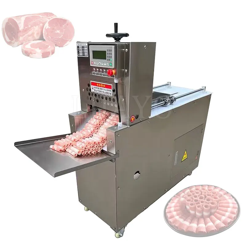 

CNC Double Cut Mutton Roll Machine Electric Stainless Steel Meat Slicer Lamb Vegetable Cutting Machine 110V 220V