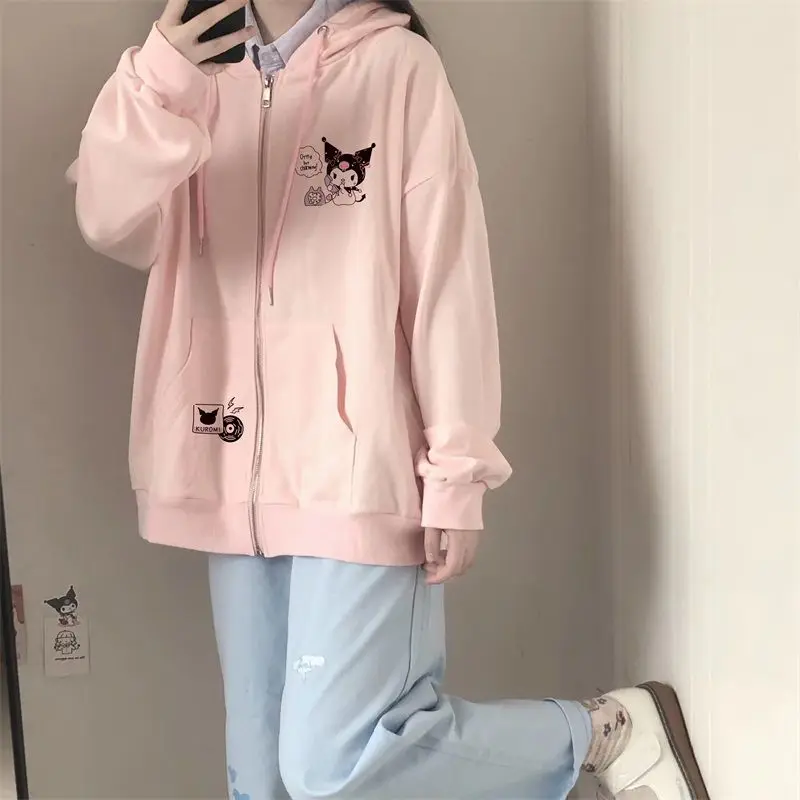 Sanrio Kawaii Anime Kuromi Loose Fitting Cardigan Cute Cartoon Character Girly Heart Embroidered Sweatshirt Toys for Girls
Sanrio Kawaii Anime Kuromi Loose Fitting Cardigan Cute Cartoon Character Girly Heart Embroidered Sweatshirt Toys for Girls