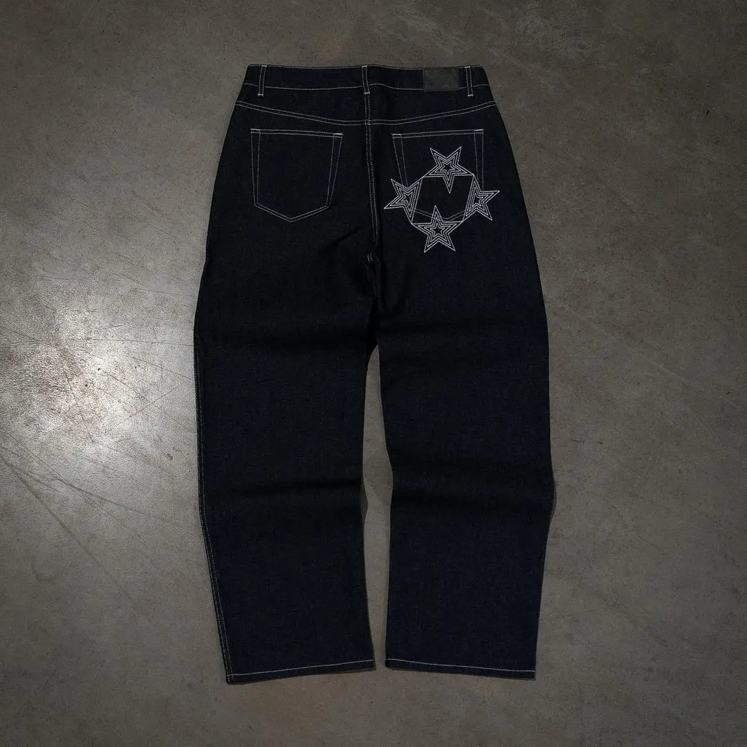 New Fashion Star Embroidery High Waisted Jeans Men Black Baggy Jeans Street Harajuku Y2k Hip Hop Wide-leg Pants Men Clothing
New Fashion Star Embroidery High Waisted Jeans Men Black Baggy Jeans Street Harajuku Y2k Hip Hop Wide-leg Pants Men Clothing