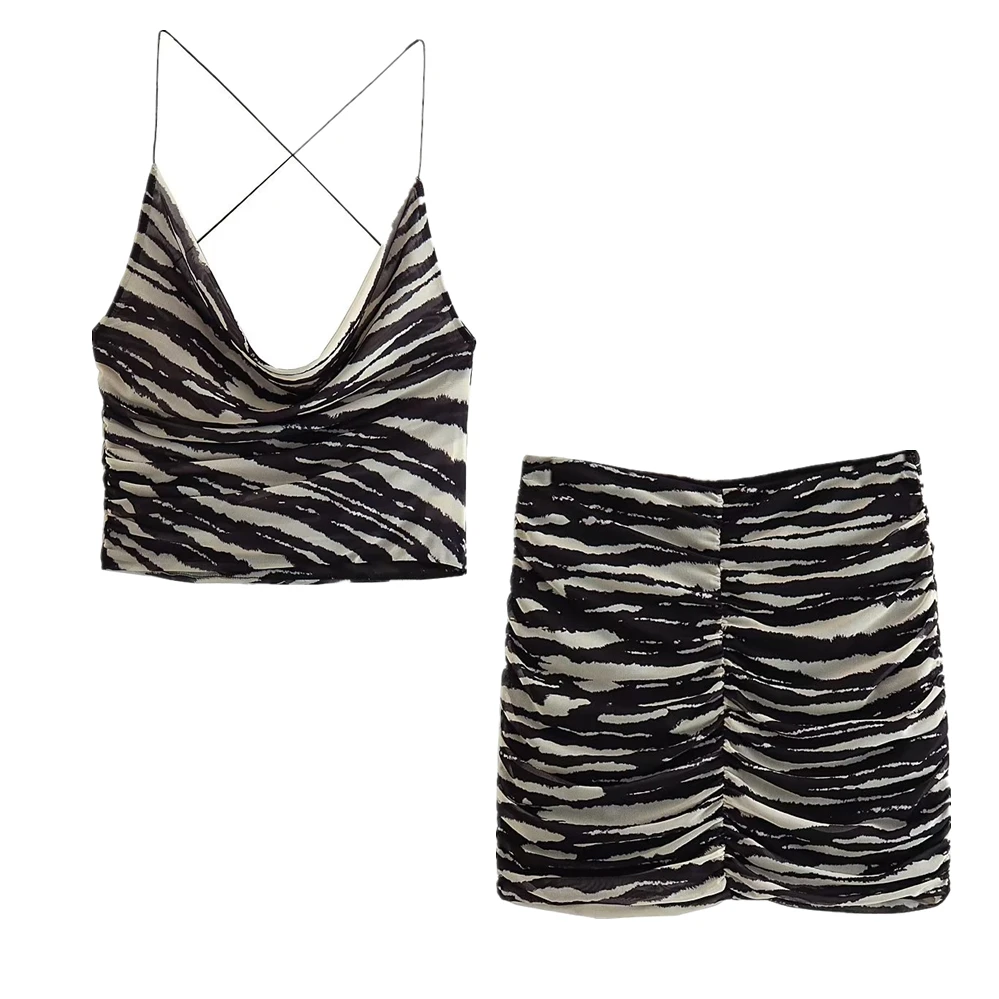 Maxdutti Ins Blogger High Street Zebra Women Sets Print Sexy Suspender Top Fashion Tight Miniskirt Suit Ladies
Maxdutti Ins Blogger High Street Zebra Women Sets Print Sexy Suspender Top Fashion Tight Miniskirt Suit Ladies