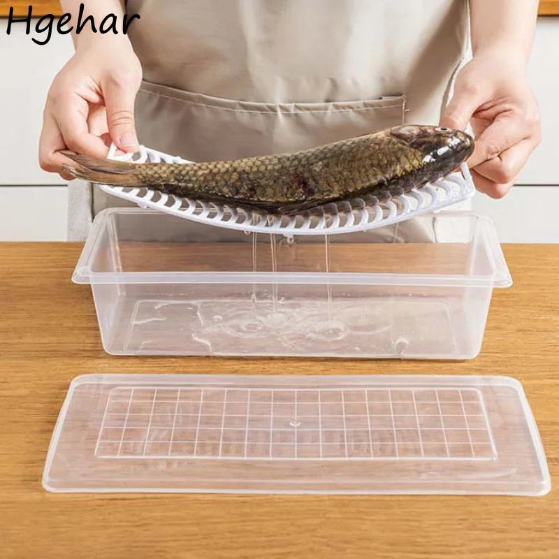 Rectangle Plastic Transparent Food Storage Container Meat Fish Drain Fresh-keeping Refrigerator Box with Lid Kitchen Accessories
Rectangle Plastic Transparent Food Storage Container Meat Fish Drain Fresh-keeping Refrigerator Box with Lid Kitchen Accessories