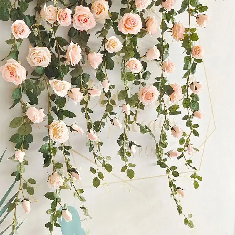 6.5Ft Artificial Rose Vine Fake Silk Flower Garland Hanging Floral Vines Plant for Home Outdoor Wedding Party Garden Decoration
6.5Ft Artificial Rose Vine Fake Silk Flower Garland Hanging Floral Vines Plant for Home Outdoor Wedding Party Garden Decoration