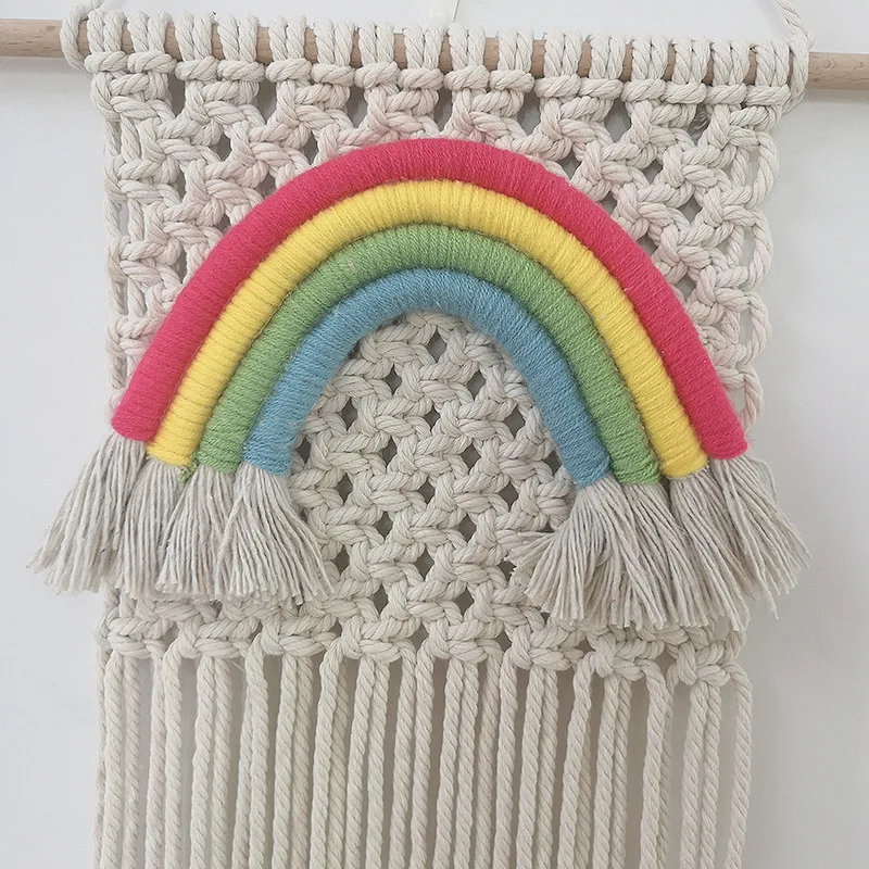 Rainbow Macrame Boho Wall Hanging 4 S0dbf8c022505445abfcf2dba7b0c9793W