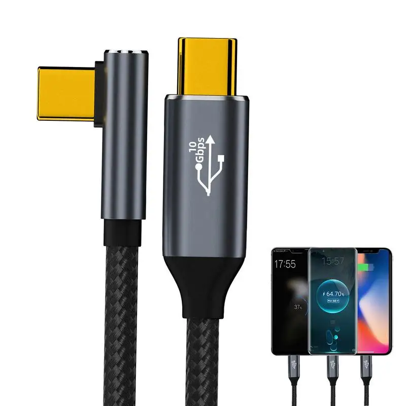 Кабель PD100W для передачи данных с двумя портами USB Type-C и разъемами 10 Гбит/с
Кабель PD100W для передачи данных с двумя портами USB Type-C и разъемами 10 Гбит/с