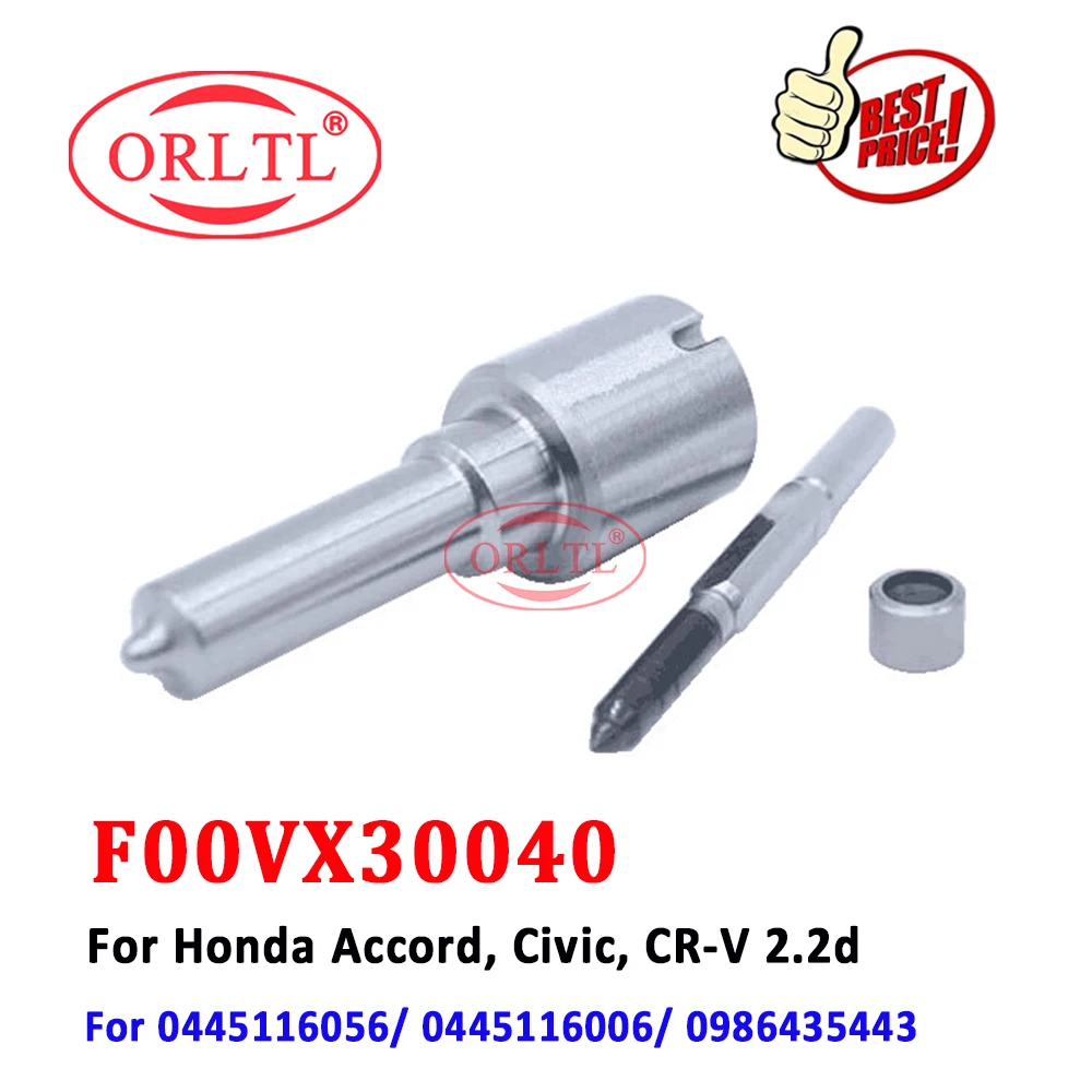 

ORLTL F00VX30040 Fuel Injector Nozzle 0445116056 0445116006 Diesel 0986435443 for Honda Accord, Civic, CR-V 2.2d 0 445 116 056