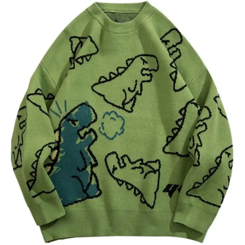 Sweaters Men arajuku Style Knitted ip op Streetwear Dinosaur Cartoon Pullover Oversize Casual Couple O-Neck Vintae Sweaters
Sweaters Men arajuku Style Knitted ip op Streetwear Dinosaur Cartoon Pullover Oversize Casual Couple O-Neck Vintae Sweaters