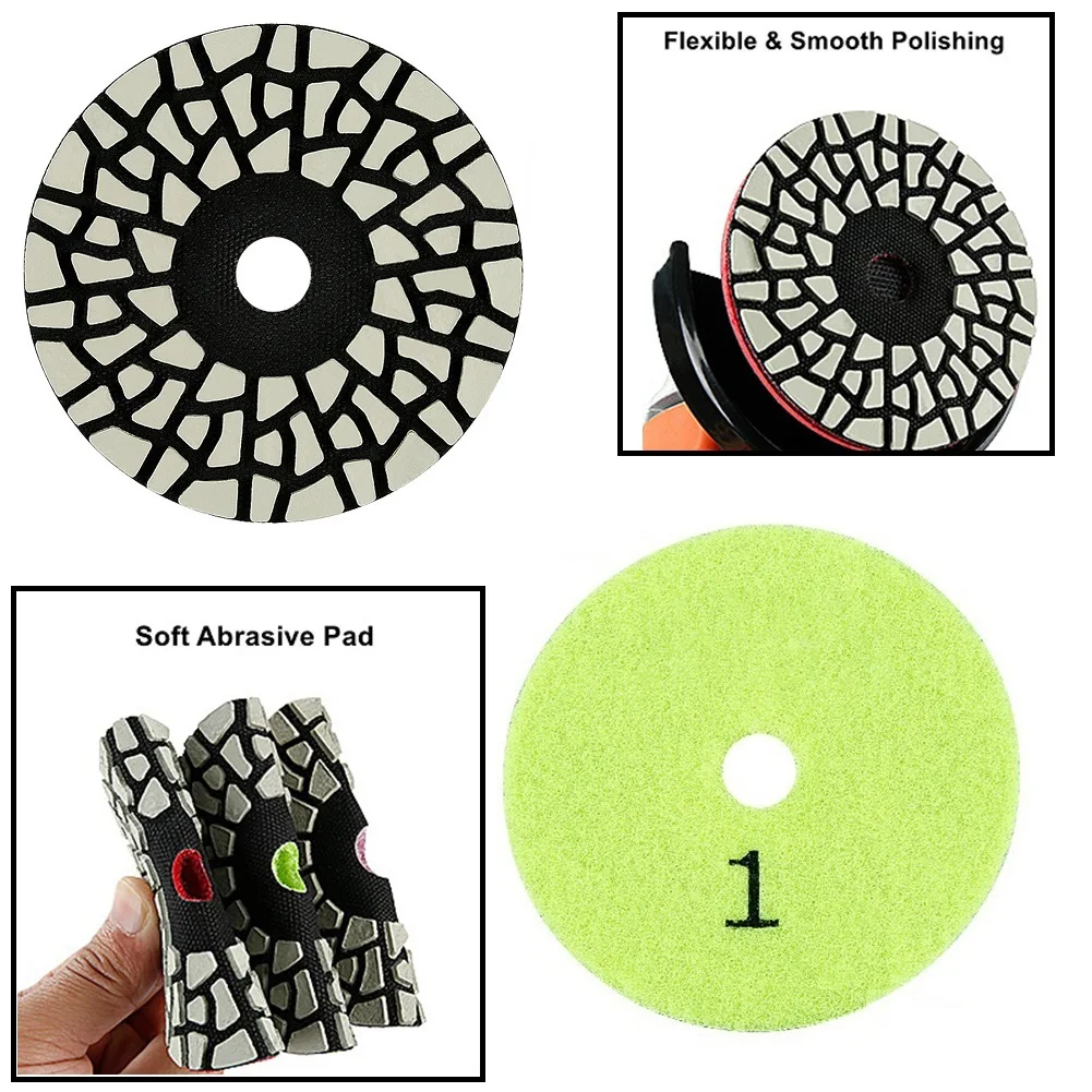 4 Inch 4 Steps Diamond Dry Polishing Pads Grinding Pad Dry Polishing For Granite Marble Quartz Power Tools Accessories
4 Inch 4 Steps Diamond Dry Polishing Pads Grinding Pad Dry Polishing For Granite Marble Quartz Power Tools Accessories