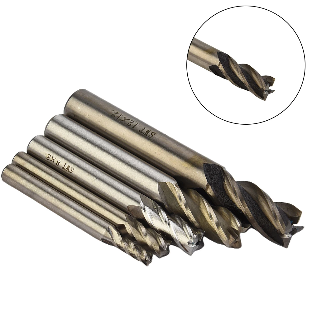 5 PCS CNC End Mill Cutter Milling Machine HSS Straight Shank Drill Bit 4 Flutes For Wood Steel Cutting Drilling Tools
5 PCS CNC End Mill Cutter Milling Machine HSS Straight Shank Drill Bit 4 Flutes For Wood Steel Cutting Drilling Tools