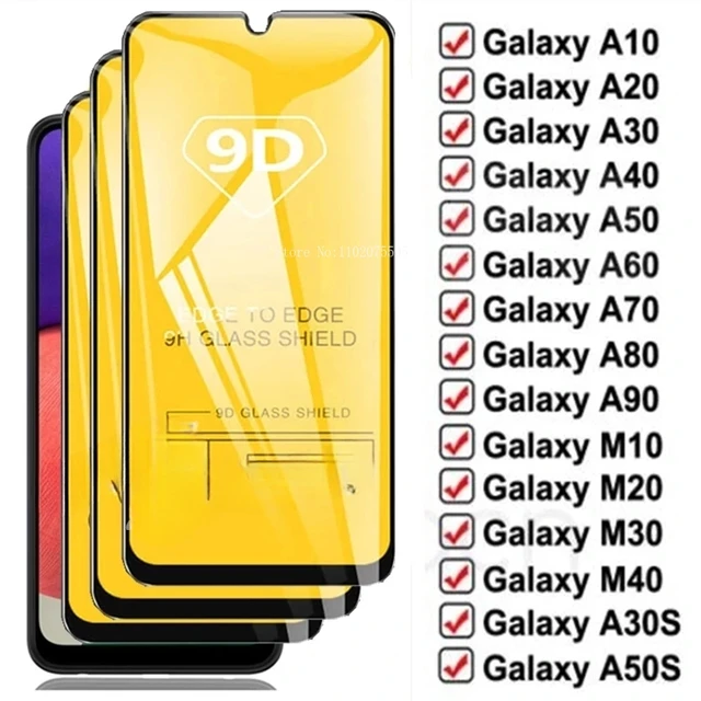 Protecteurs d'écran en verre pour Samsung Galaxy, couverture complète 9D, Guatemala, M10, M20, M30, A10, A20, A30, A40, A60, A70, S, A80, A90, A50 S, 4 pièces 1