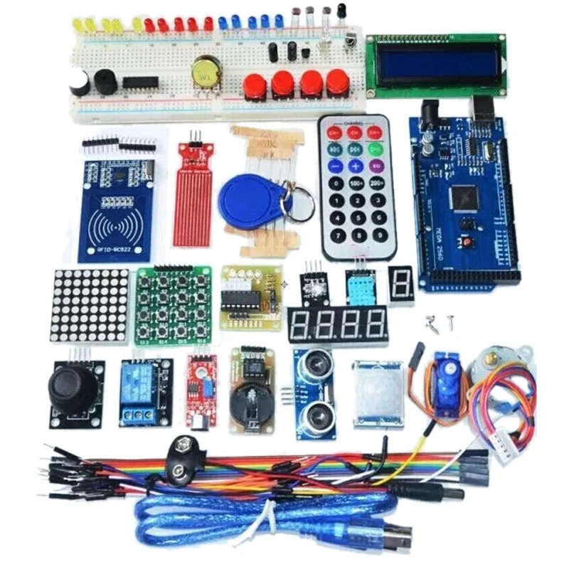 

NEW-2560 R3 Starter Kit Motor Servo RFID Ultrasonic Ranging Relay LCD For Arduino