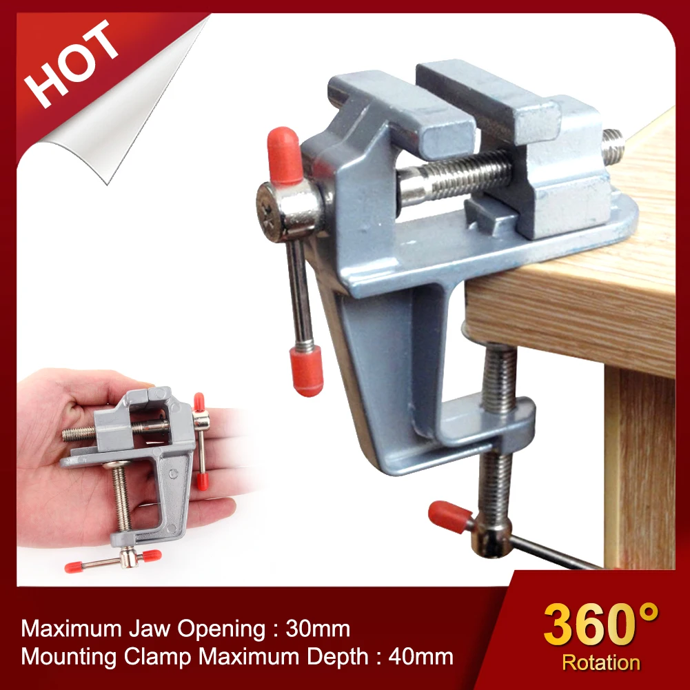 30MM Aluminum Miniature Small Jewelers Hobby Clamp On Table Bench Vise Mini Tool Vice Muliti-Funcational Woodworking Clamp
30MM Aluminum Miniature Small Jewelers Hobby Clamp On Table Bench Vise Mini Tool Vice Muliti-Funcational Woodworking Clamp