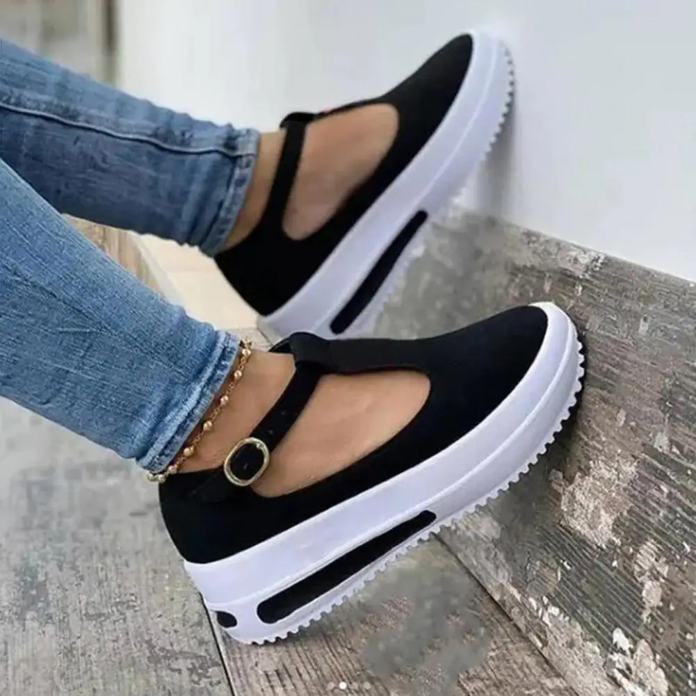 Women's Summer Platform Shoes Non Slip Round Head Thick-soled Ankle Buckle Faux Leather Flat Wedge Sandals Босоножки Женские
Women's Summer Platform Shoes Non Slip Round Head Thick-soled Ankle Buckle Faux Leather Flat Wedge Sandals Босоножки Женские