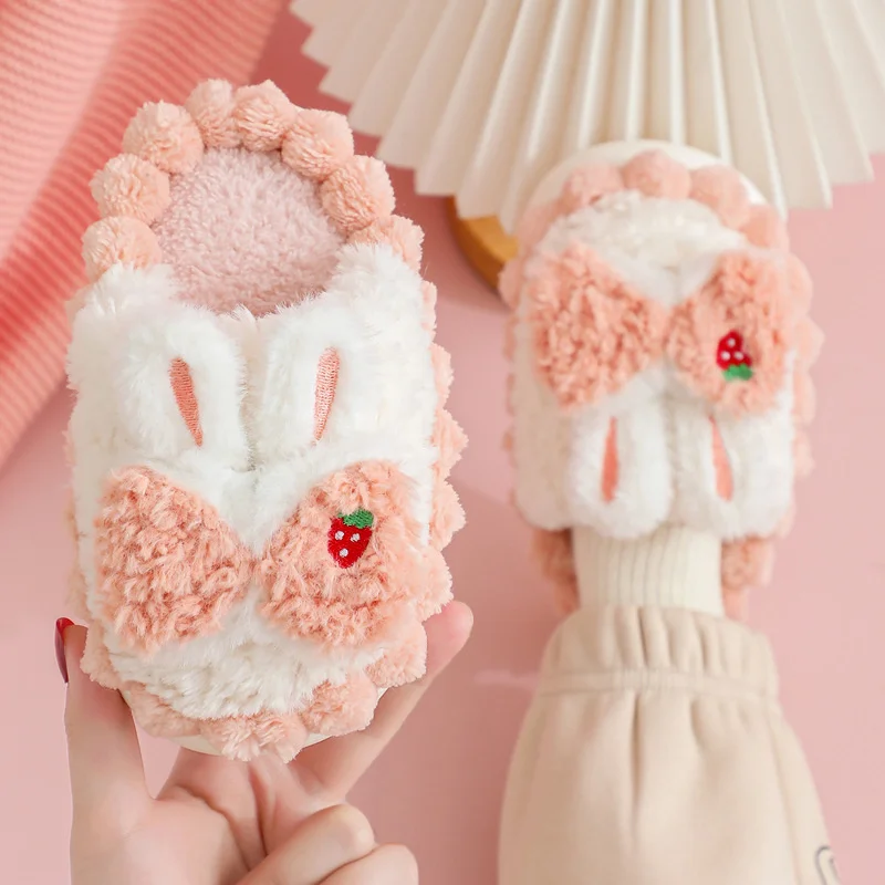 Cute Rabbit Cotton Slippers Parent-child Shoes Winter Indoor Warm Woolen Home Slipper Women Anti-skid Floor Mops
Cute Rabbit Cotton Slippers Parent-child Shoes Winter Indoor Warm Woolen Home Slipper Women Anti-skid Floor Mops