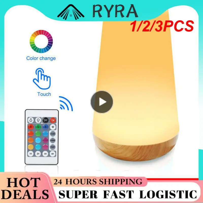 1/2/3 шт. 13 цветов Usb перезаряжаемые настольные прикроватные лампы детская спальня Ночная лампа новый рисунок меняющийся ночник аксессуары для дома