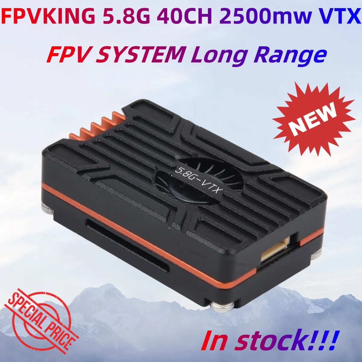 

FPVKING FX895T 5.8G 40CH P1T/25/200/600/2500mWAdjustable FPV VTX Transmitter 7-28V 20x20mm for RC FPV Long Range Quadcopter