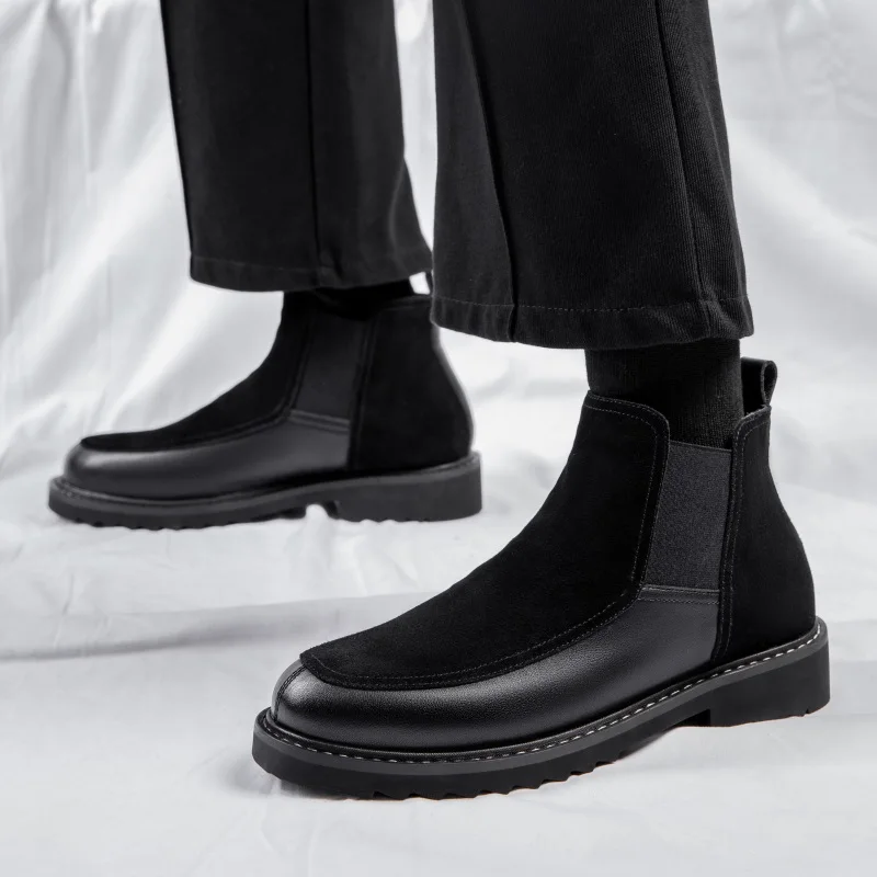 Fashion Black Plush Chelsea Boots Men Pointed Comfortable Dress Boots Men Slip On Cheap Men's Suede Shoes Zapatos Hombre Casual
Fashion Black Plush Chelsea Boots Men Pointed Comfortable Dress Boots Men Slip On Cheap Men's Suede Shoes Zapatos Hombre Casual