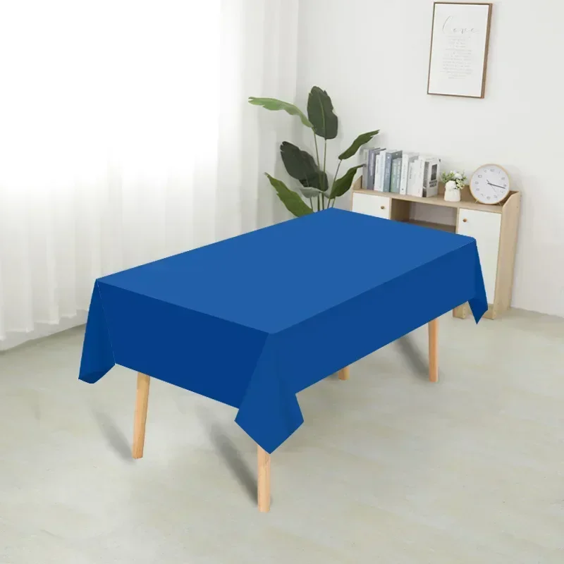 

Restaurant conference Simple pur Cover Hotel banquet rectan gular color polyester Round Tablecloth blue