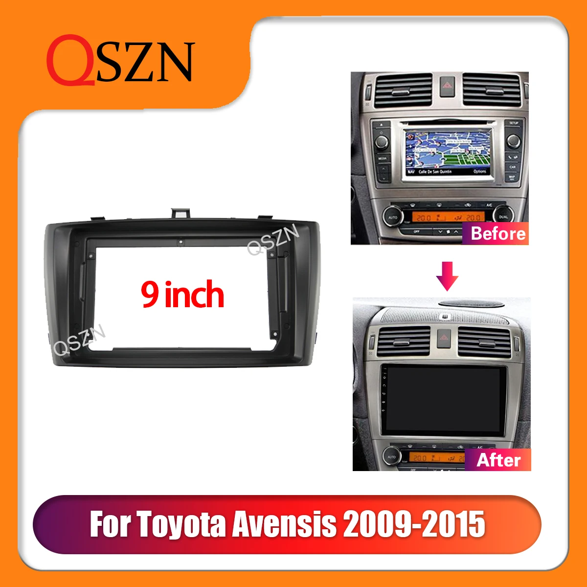 QSZN 9-дюймовая Автомобильная Рамка адаптер для TOYOTA AVENSIS 3 2009-2015 комплект для установки стереопанели приборной панели 2 Din Новый
QSZN 9-дюймовая Автомобильная Рамка адаптер для TOYOTA AVENSIS 3 2009-2015 комплект для установки стереопанели приборной панели 2 Din Новый