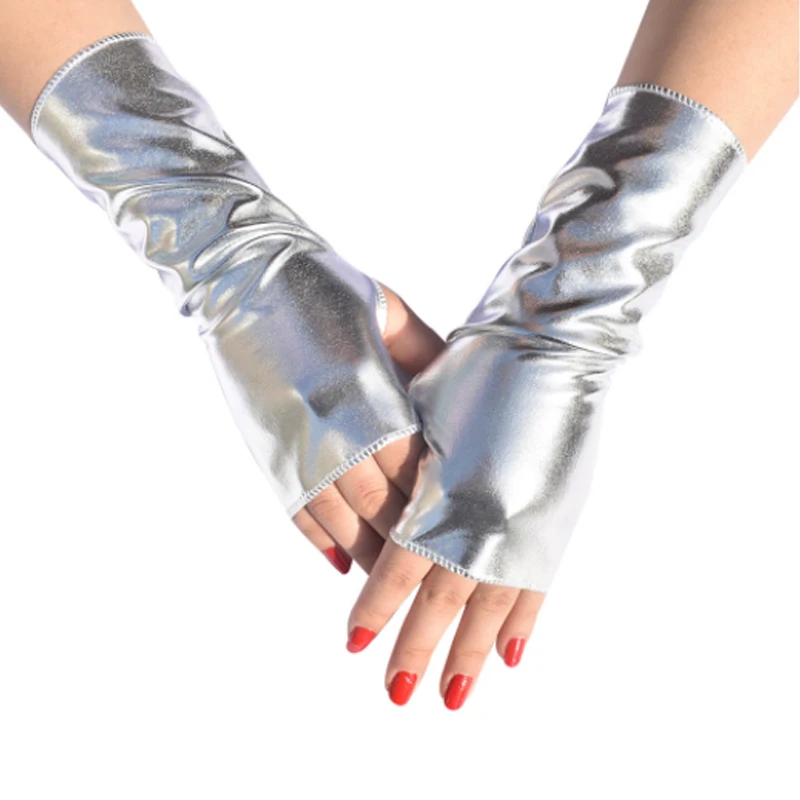 Women Men Sexy Short Fingerless Gloves Lady Punk Shiny Faux Patent Leather Gloves Halloween Dress Up Party Half Finger Gloves
Women Men Sexy Short Fingerless Gloves Lady Punk Shiny Faux Patent Leather Gloves Halloween Dress Up Party Half Finger Gloves