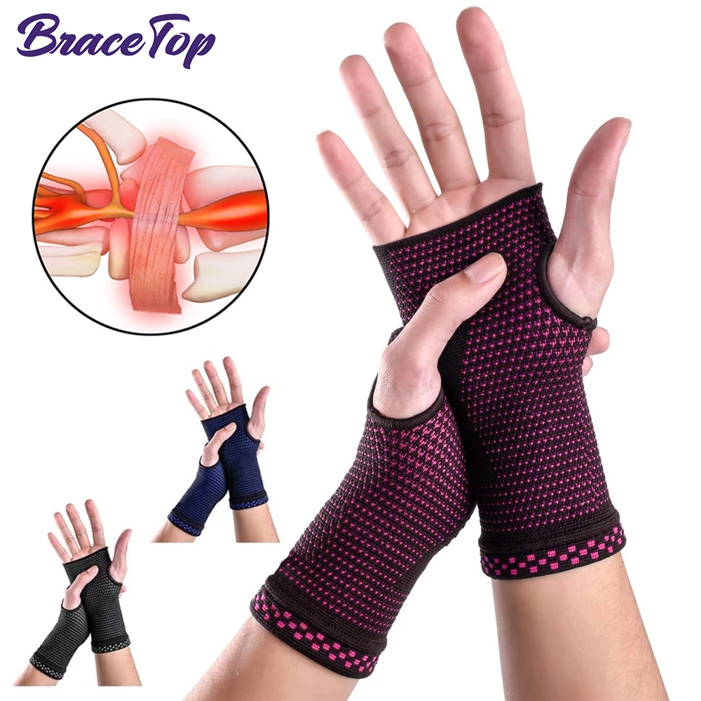 

1 PCS Wrist Compression Sleeves for Carpal Tunnel, Pain Relief Treatment, Wrist Support Breathable, Sweat-Absorbing Wrist Brace