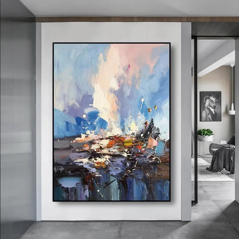 OuzerQing100% Hand Painted Oil Painting On Canvas Modern Abstract Texture Wall Art Living Room Picture Home Decoration Unframed 
OuzerQing100% Hand Painted Oil Painting On Canvas Modern Abstract Texture Wall Art Living Room Picture Home Decoration Unframed