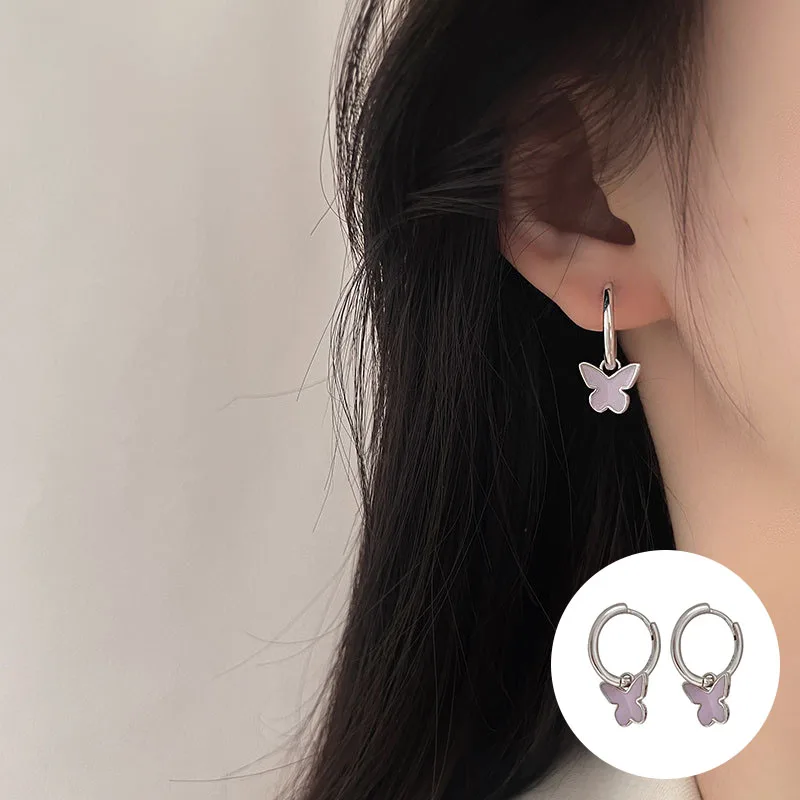 100% 925 Sterling Silver Butterfly Earrings for Women Girl Fashion Insect Drop Glaze Design Jewelry Birthday Gift Dropshipping
100% 925 Sterling Silver Butterfly Earrings for Women Girl Fashion Insect Drop Glaze Design Jewelry Birthday Gift Dropshipping