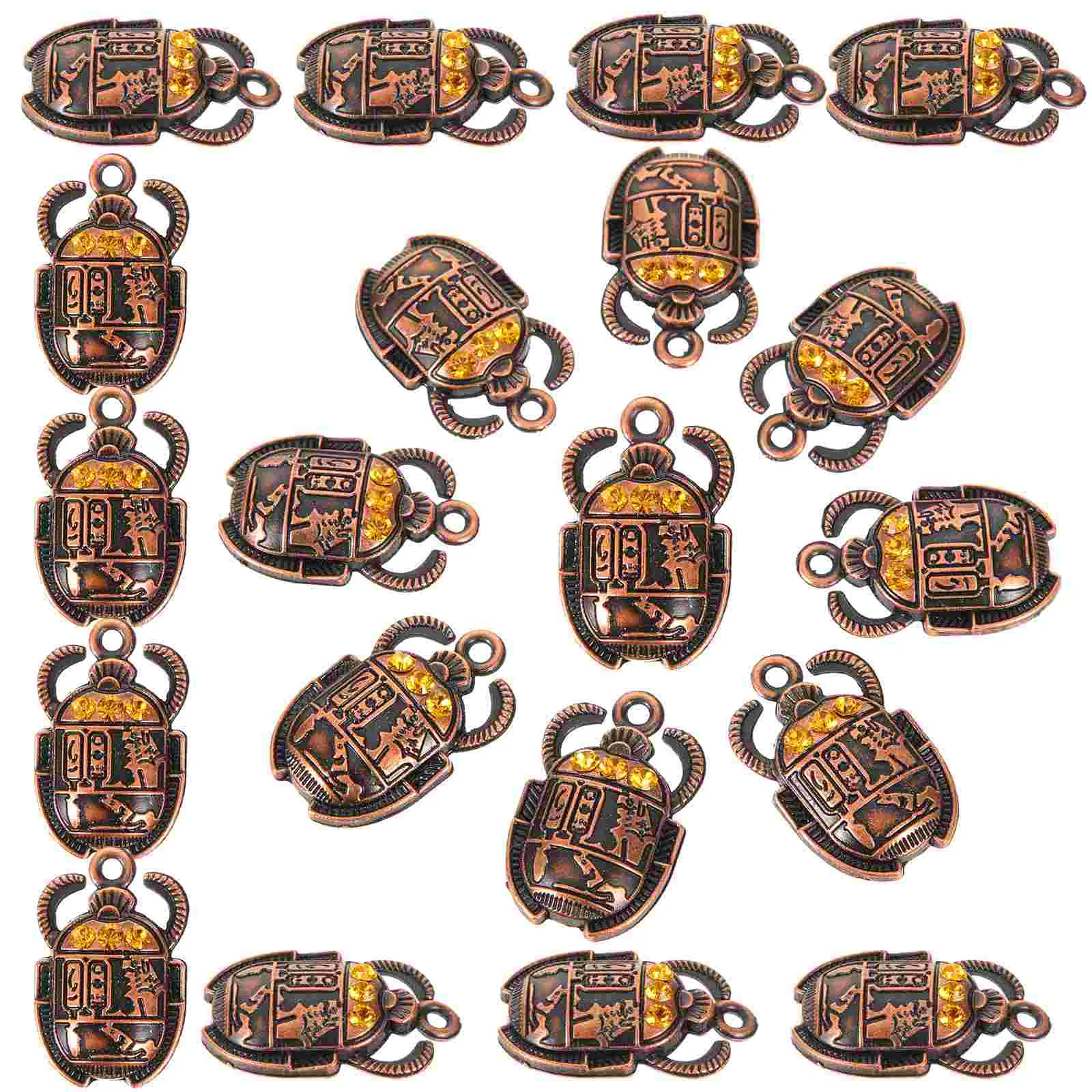 

20 Pcs Scarab Pendant Alloy Beetle DIY Making Charms Locket Metal Jewlery Egyptian Necklace Bracelet