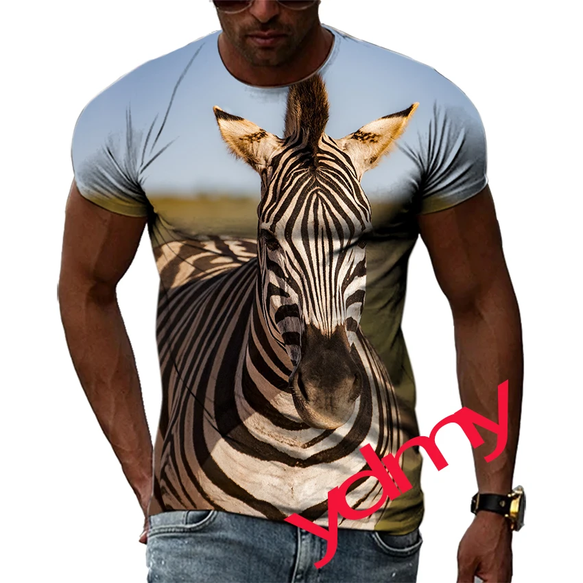 Tide Fashion Summer Zebra Picture Men's T-shirt Casual Print Tees Hip Hop Personality Round Neck Short Sleev Quick Drying
Tide Fashion Summer Zebra Picture Men's T-shirt Casual Print Tees Hip Hop Personality Round Neck Short Sleev Quick Drying