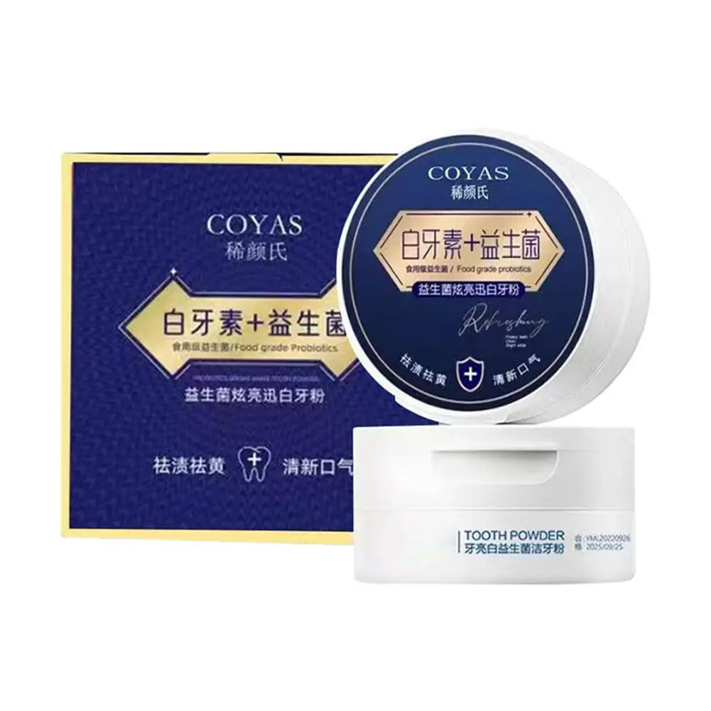 New Teeth Whitening Toothpaste Teeth Whitening Powder 50g Activated Probiotic Powder For Oral Hygiene
New Teeth Whitening Toothpaste Teeth Whitening Powder 50g Activated Probiotic Powder For Oral Hygiene