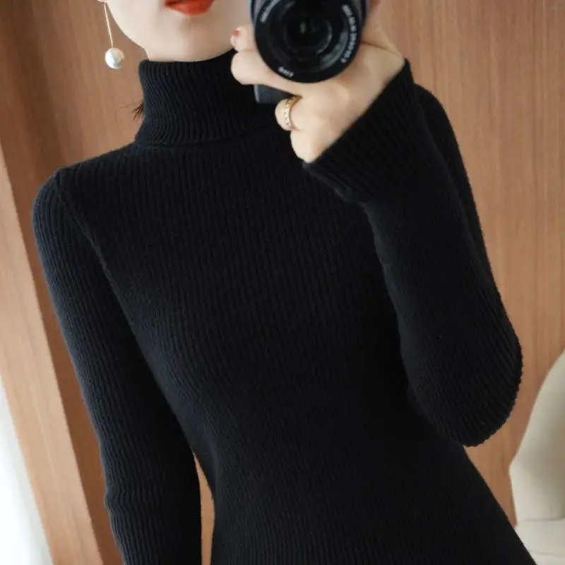 Turtleneck Black Women's Sweater Grey Knit Tops for Woman Pullover Gigh Neck Jerseys New Knitwear Crochet 2023 Collection Trend
Turtleneck Black Women's Sweater Grey Knit Tops for Woman Pullover Gigh Neck Jerseys New Knitwear Crochet 2023 Collection Trend