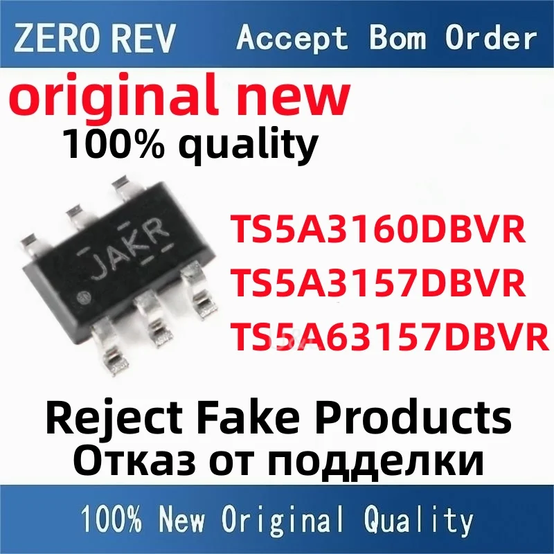 5Pcs 100% New TS5A3160DBVR JAKR JAKH TS5A3157DBVR JC5R TS5A63157DBVR JBEF JBER SOT-23-6 Brand new original chips ic
5Pcs 100% New TS5A3160DBVR JAKR JAKH TS5A3157DBVR JC5R TS5A63157DBVR JBEF JBER SOT-23-6 Brand new original chips ic