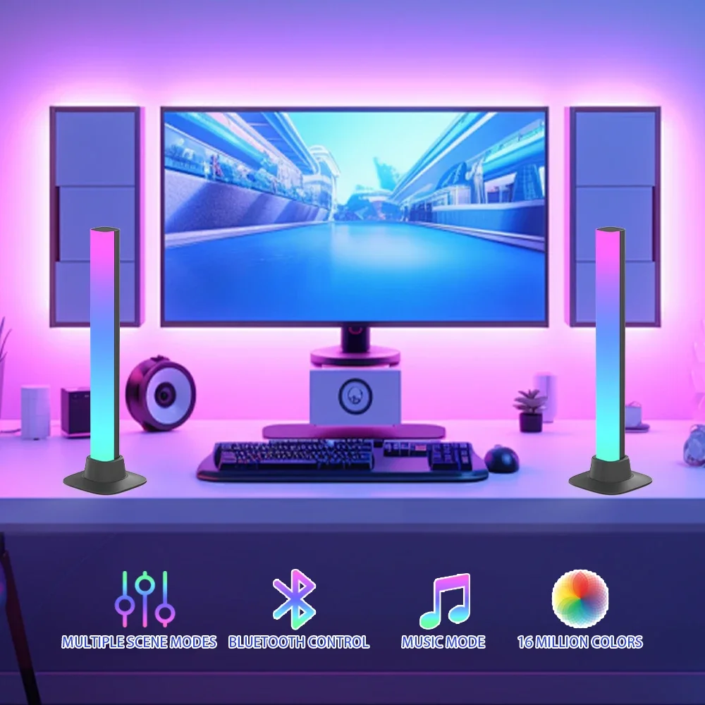 

Internet celebrity live broadcast rgb graffiti Bluetooth smart table lamp room living room tv wall atmosphere rhythm pickup lamp