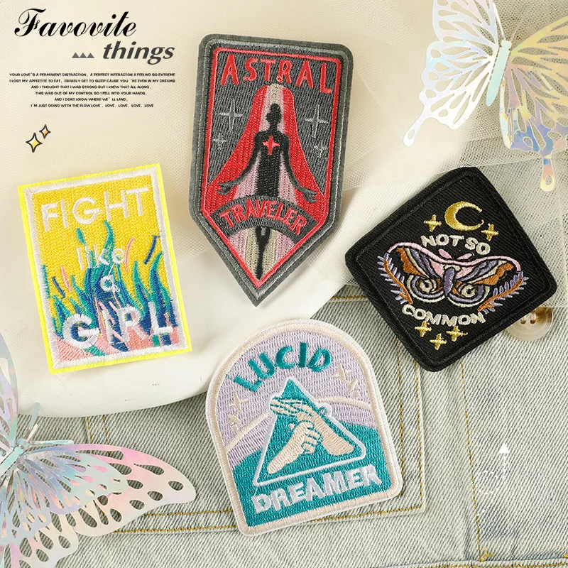 Creative Embroidery Patches Artistic Iron on Cloth Stickers Badges DIY Clothing Bags Hats Accessories Boy Girl Personalized Sign
Creative Embroidery Patches Artistic Iron on Cloth Stickers Badges DIY Clothing Bags Hats Accessories Boy Girl Personalized Sign