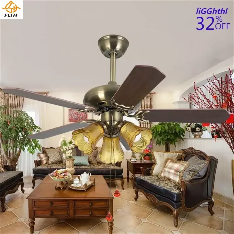 

Nordic Chandelier Fan Modern LED Ceiling Fan With Lights Decor Home Dining Living Room Fan Lamp