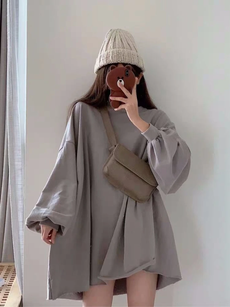 Deeptown Korean Fashion Solid Hoodies Women Harajuku Hip Hop Plus Size Sweatshirts Long Sleeve Loose Casual O-neck Tops Grunge
Deeptown Korean Fashion Solid Hoodies Women Harajuku Hip Hop Plus Size Sweatshirts Long Sleeve Loose Casual O-neck Tops Grunge