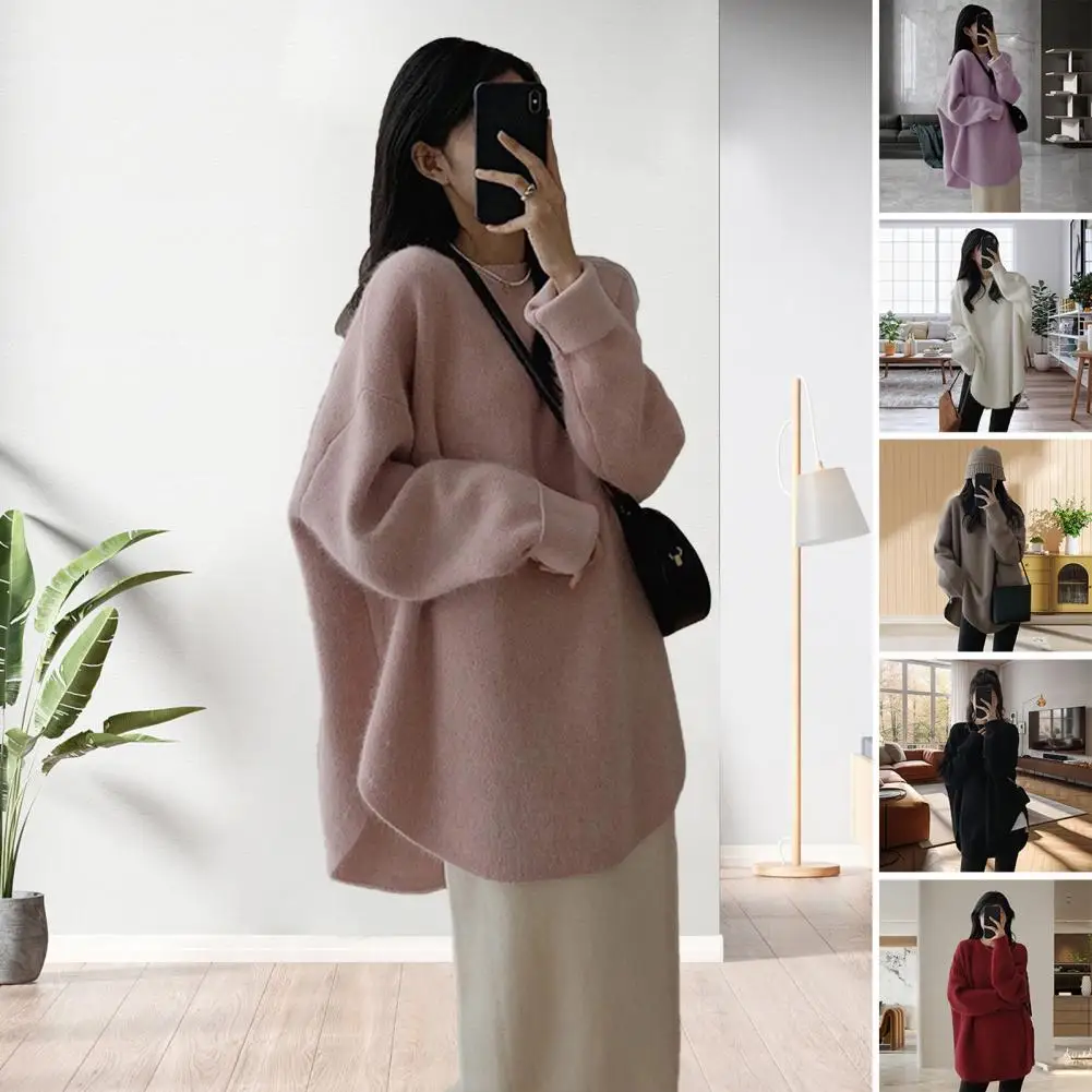 Elegant Women Sweater Women Polyester Sweater Cozy Stylish Women's Knitted Sweaters Elegant Oversized Pullovers for Fall/winter
Elegant Women Sweater Women Polyester Sweater Cozy Stylish Women's Knitted Sweaters Elegant Oversized Pullovers for Fall/winter