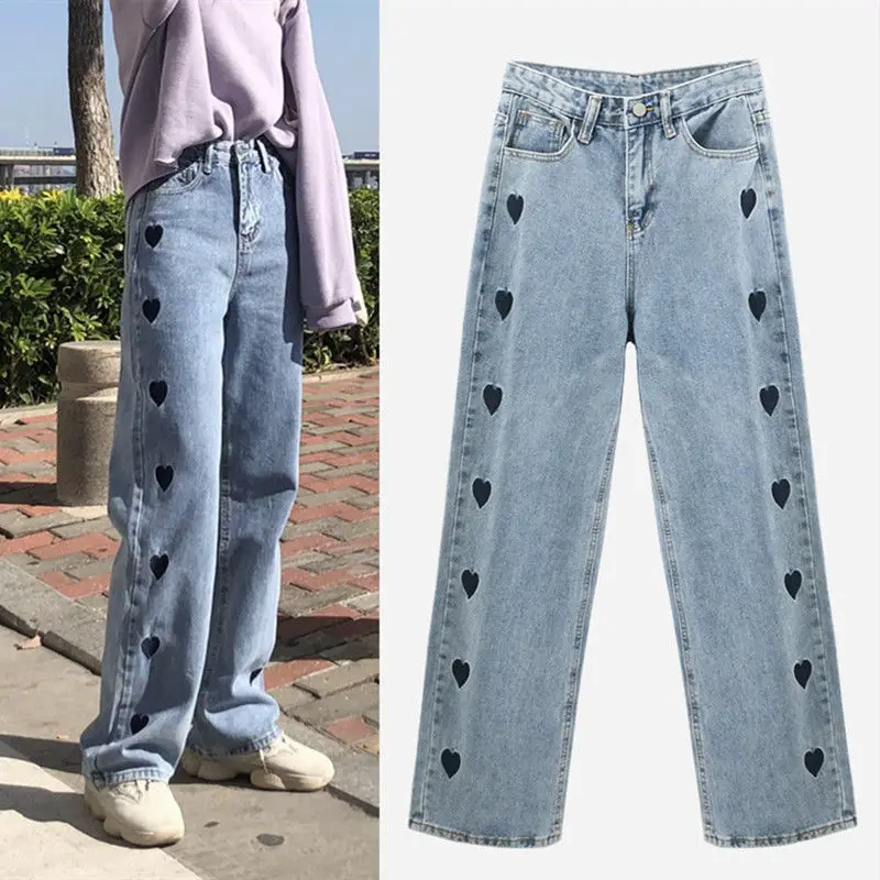 Y2K Cute Heart Printed Jeans Women Fashion Casual Loose Trousers High Waist 4XL Plus Size Straight Korean Style Denim Pants New
Y2K Cute Heart Printed Jeans Women Fashion Casual Loose Trousers High Waist 4XL Plus Size Straight Korean Style Denim Pants New