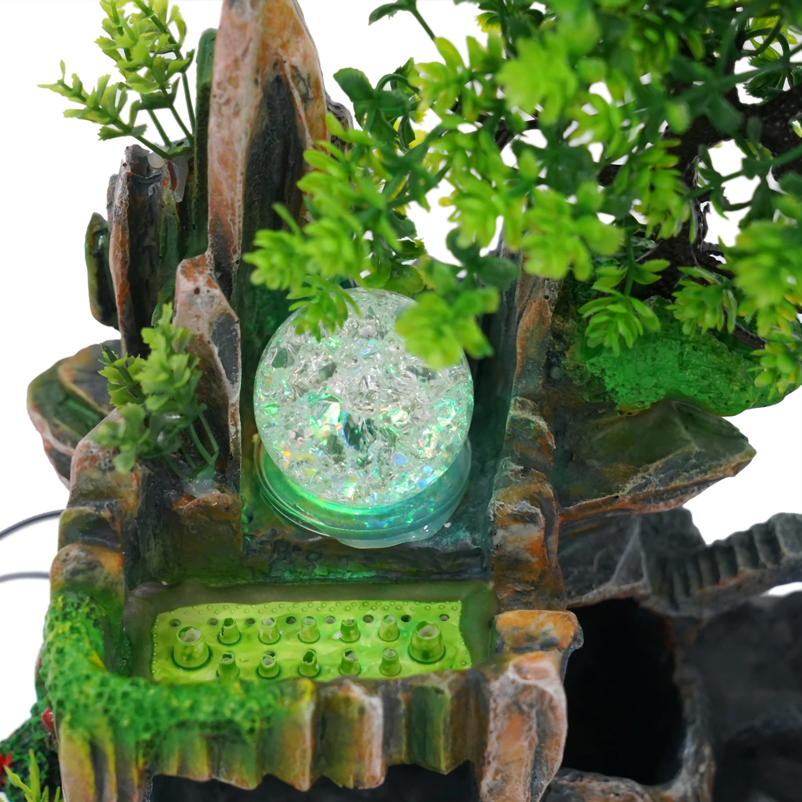 Rockery Fountain Small Rockery Water Fountain Indoor with LED Lamp Atomization Effect Suitable for Office Decoration Rockery Fountain Small Rockery Water Fountain Indoor with LED Lamp Atomization Effect Suitable for Office Decoration