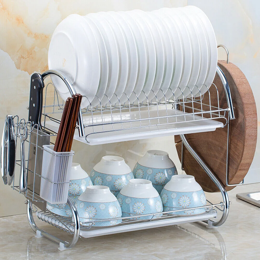 Dish Rack Drying Kitchen Counter Drainer Organizer Strainer Storage Drain Utensil Dishes Racks Steel Stainless Sink Shelf Holder
Dish Rack Drying Kitchen Counter Drainer Organizer Strainer Storage Drain Utensil Dishes Racks Steel Stainless Sink Shelf Holder