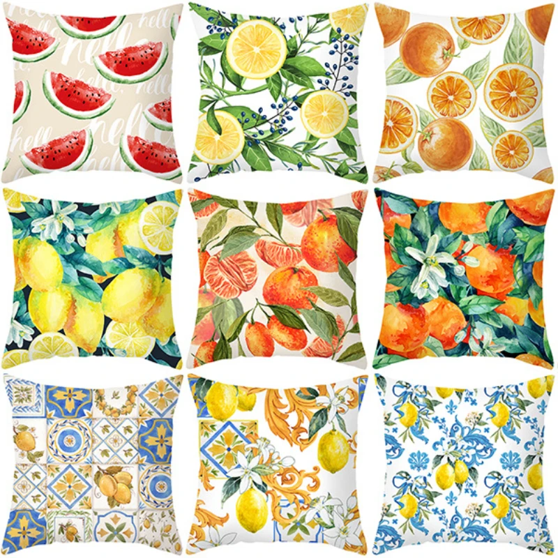 Tropical Fruit Pillowcase Yellow Lemon Pillows Case for Bedroom Garden Chair Pillow Covers Decorative Cushions for Bed 45x45cm
Tropical Fruit Pillowcase Yellow Lemon Pillows Case for Bedroom Garden Chair Pillow Covers Decorative Cushions for Bed 45x45cm