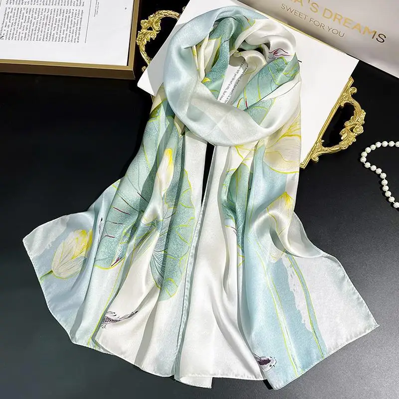 55 * 175CM Silk Scarf Long Strip Women's Spring and Autumn Versatile Decoration Long Scarf Ribbon 100% Silk Scarf Shawl
55 * 175CM Silk Scarf Long Strip Women's Spring and Autumn Versatile Decoration Long Scarf Ribbon 100% Silk Scarf Shawl