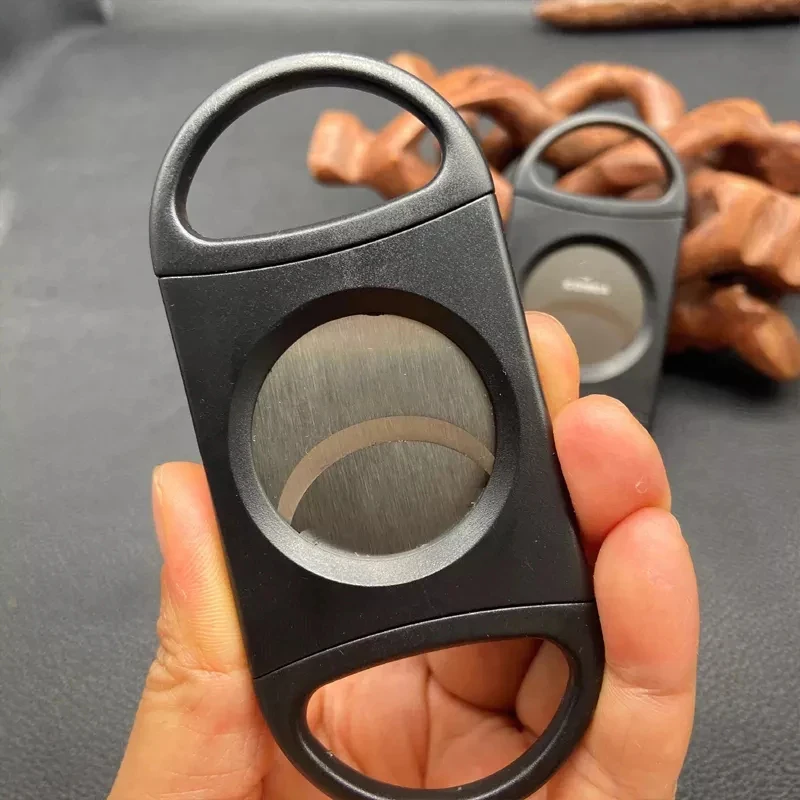 

32MM Large Stainless Steel Blades Classic Cigar Cutter Plastic Cigar Cutter Guillotine Christmas Cigar Scissors Gift