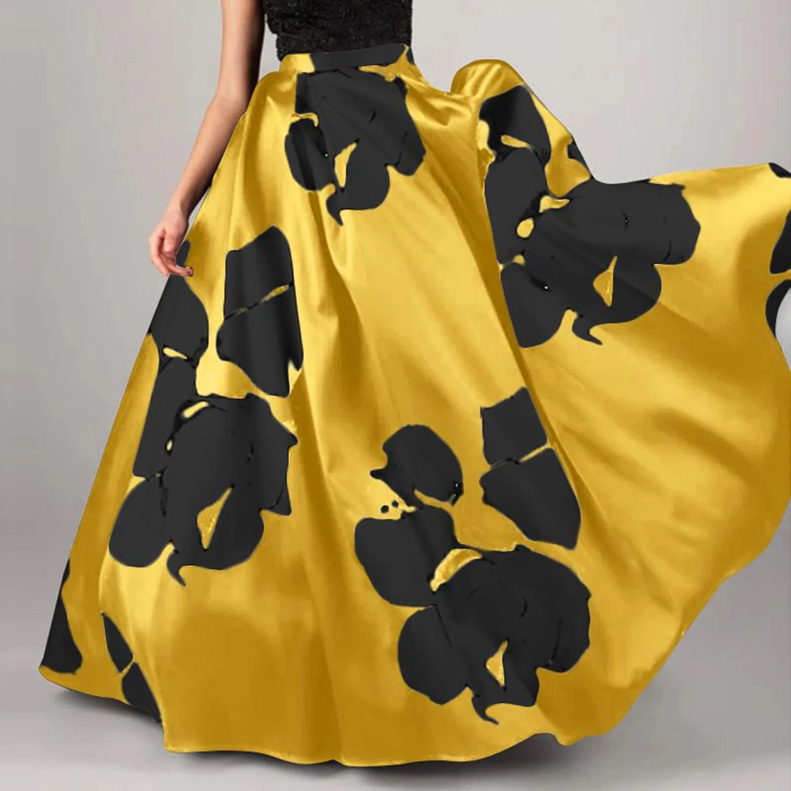 Women Bohemian Maxi Skirt Floral Print High Waist Pocket Party Beach Long Skirt Bride Pretty Gown Evening Female 
Women Bohemian Maxi Skirt Floral Print High Waist Pocket Party Beach Long Skirt Bride Pretty Gown Evening Female