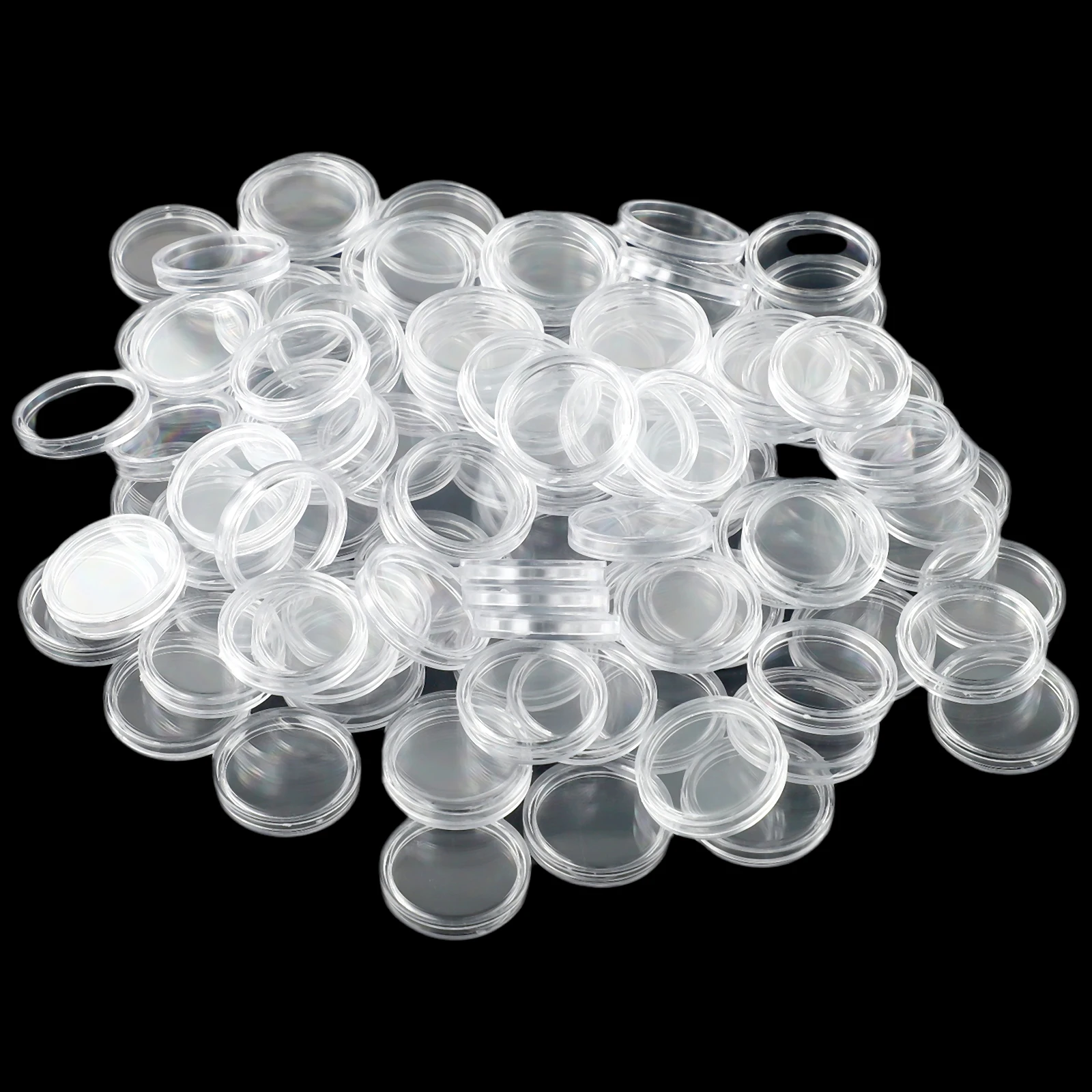 100Pcs 21mm Coin Holder Capsules Box Storage Clear Round Display Cases Coin Collection Holder Containers Home Supplies
100Pcs 21mm Coin Holder Capsules Box Storage Clear Round Display Cases Coin Collection Holder Containers Home Supplies